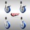 Service Caster 5 Inch 316SS Blue Poly Swivel 1-5/8 Inch Expanding Stem Caster Lock Brake, 2PK SS316TTLEX20S514-PPUB-BLUE-2-S-2-158 - alternate 2